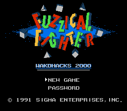 Fuzzical Fighter (English Translation) Title Screen